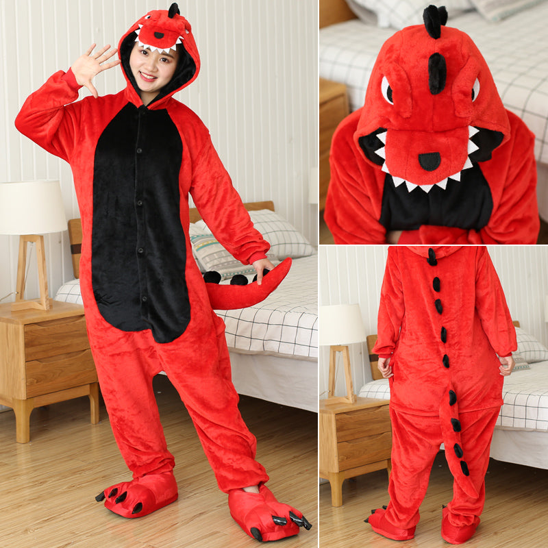 Rubylong Red Dinosaur Onesies