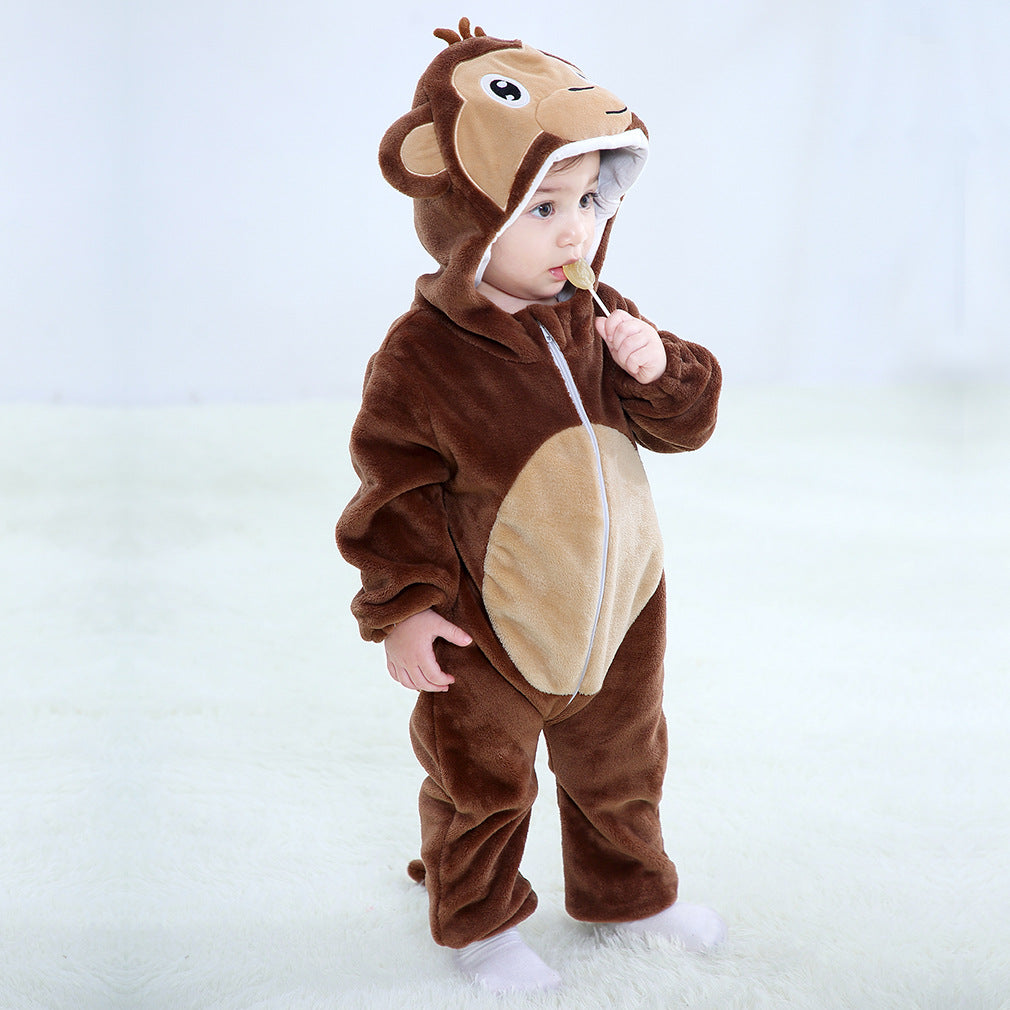 Rubylong Brown Monkey Romper