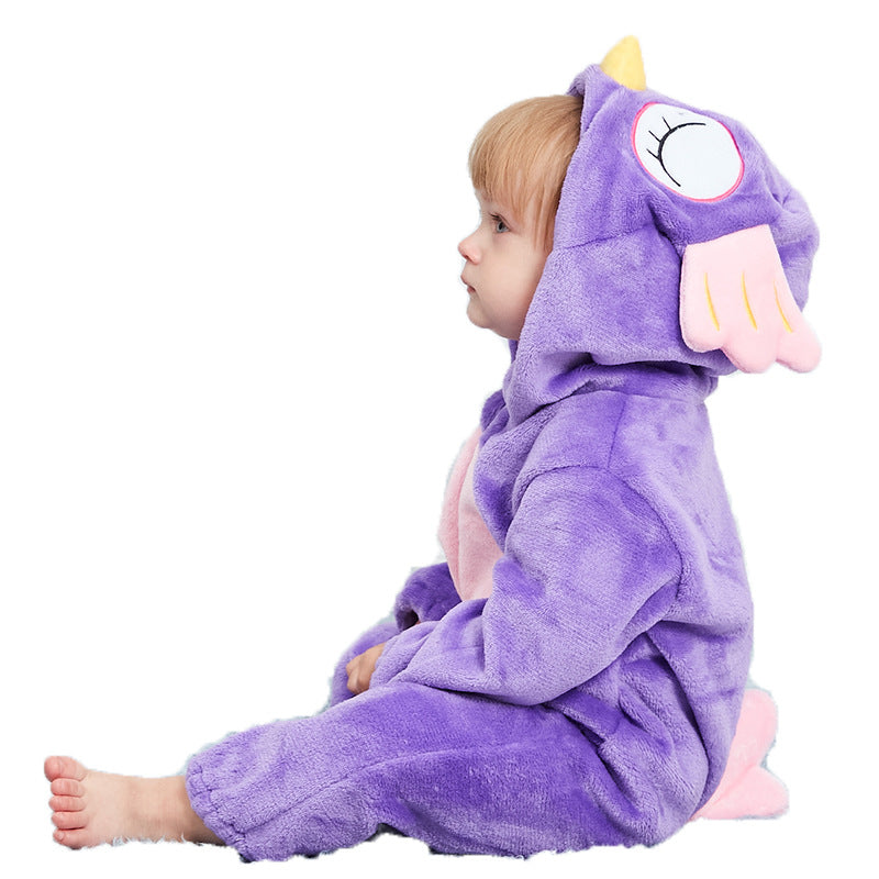 Rubylong Purple Owl Romper