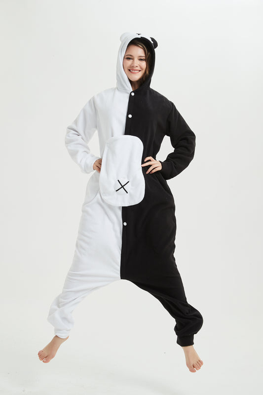 Rubylong Black White Bear Onesie