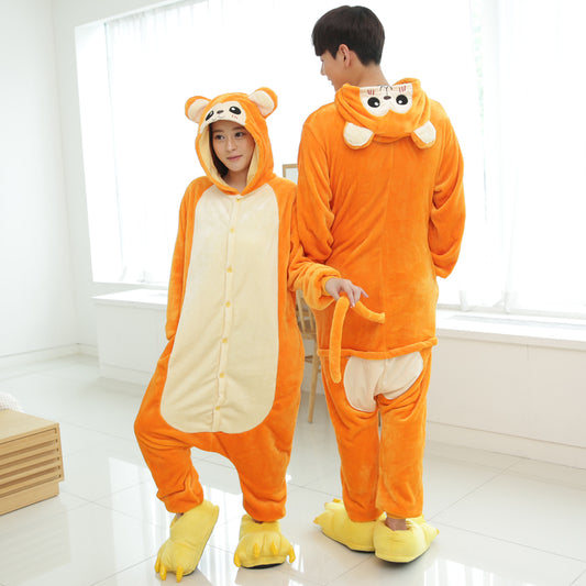 Rubylong Orange Monkey Onesies