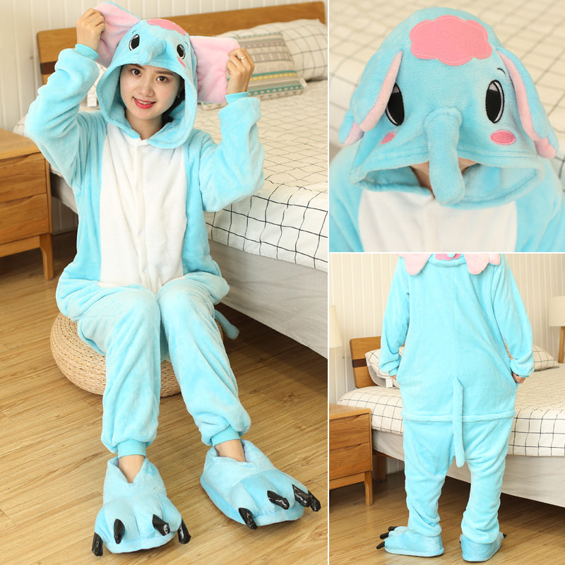 Rubylong Blue Elephant Onesies