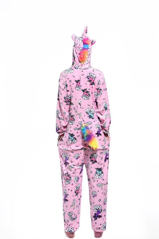 Rubylong Pink Zipper Pegasus Onesies