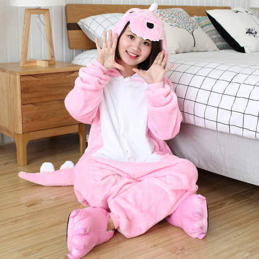 Rubylong Pink Dinosaur Onesies