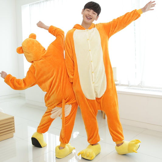 Rubylong Orange Monkey Onesies