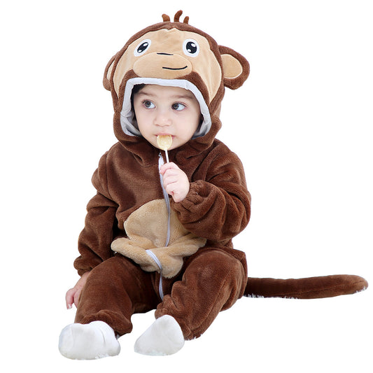 Rubylong Brown Monkey Romper