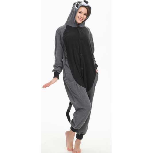 Rubylong Grey Raccoon Onesie