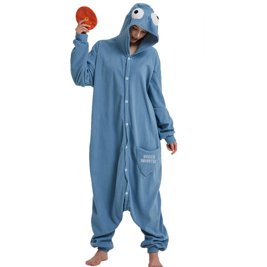 Rubylong Blue Cookie Monster Onesie