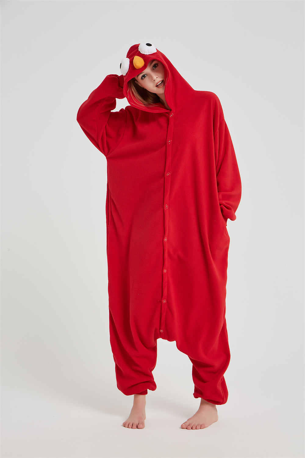 Rubylong Red Cookie Monster Onesie