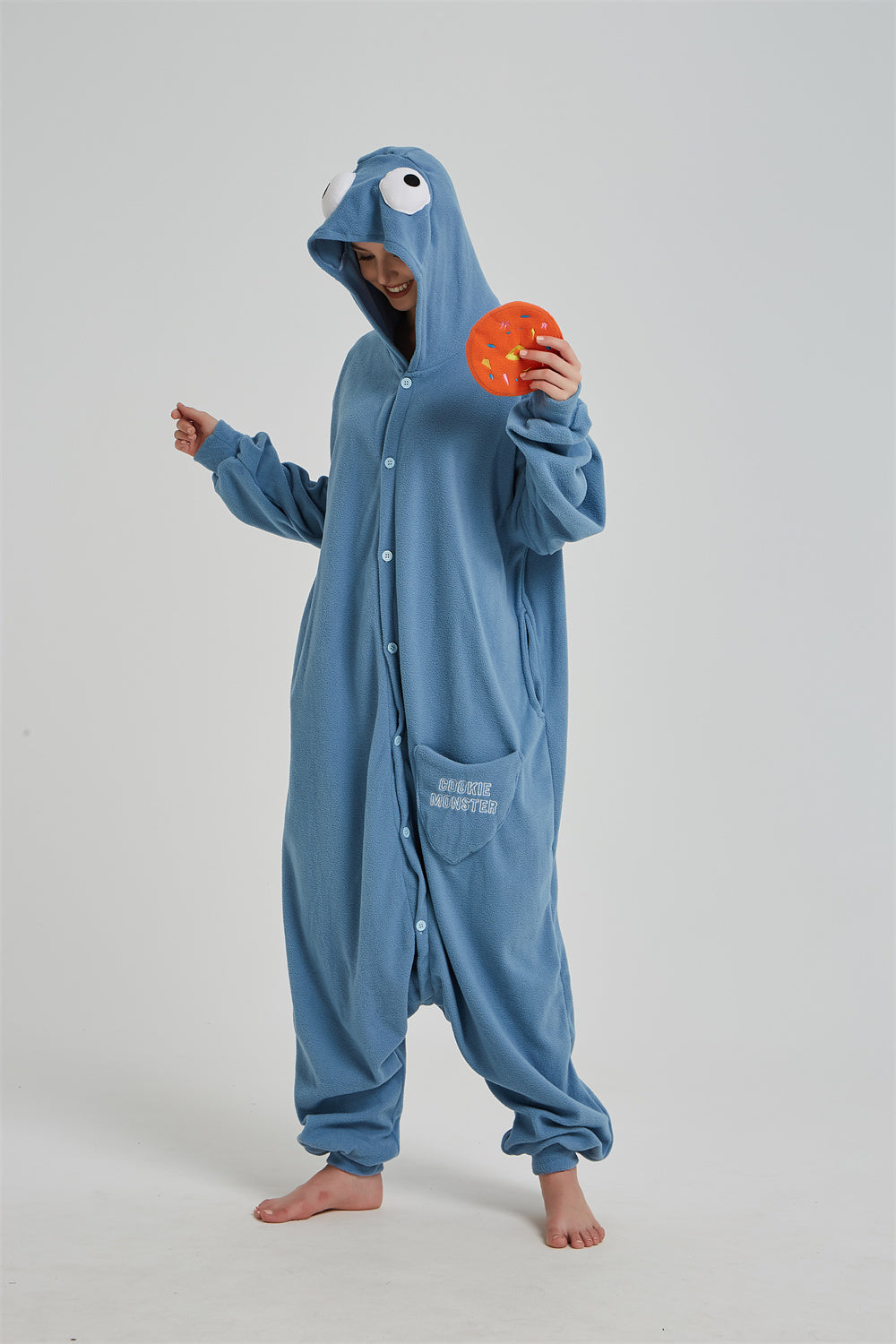 Rubylong Blue Cookie Monster Onesie