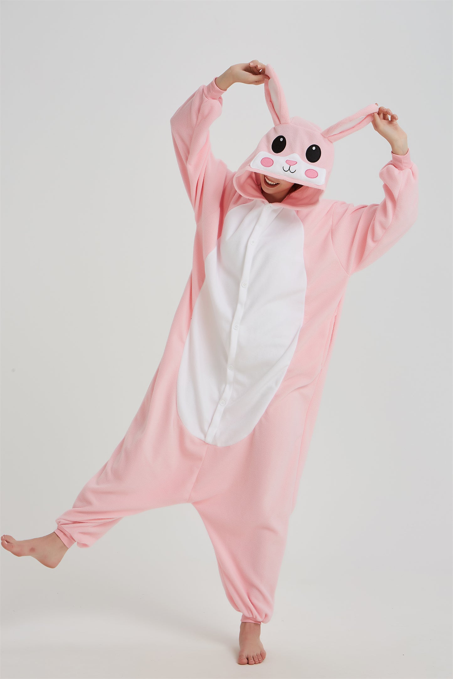 Rubylong Pink Rabbit Onesie