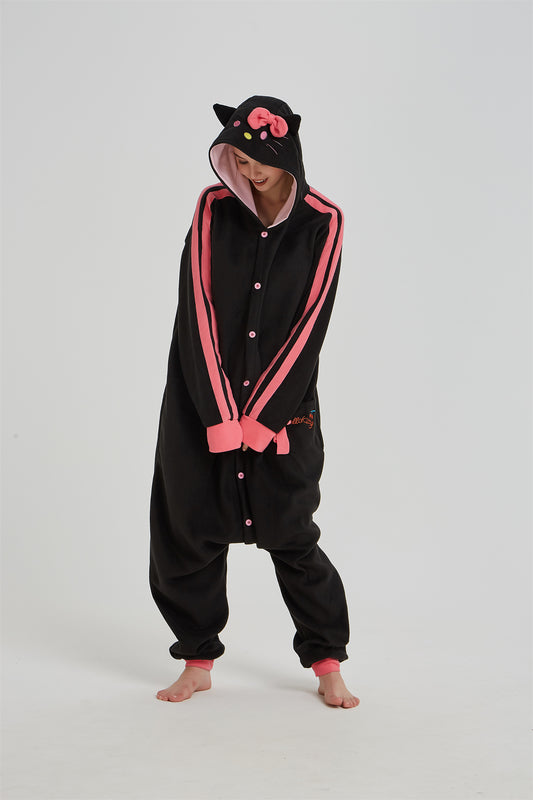 Rubylong Black KT Cat Onesie