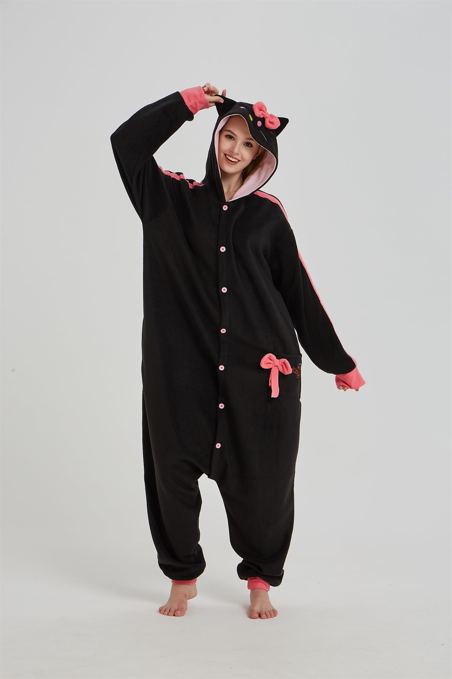 Rubylong Black KT Cat Onesie