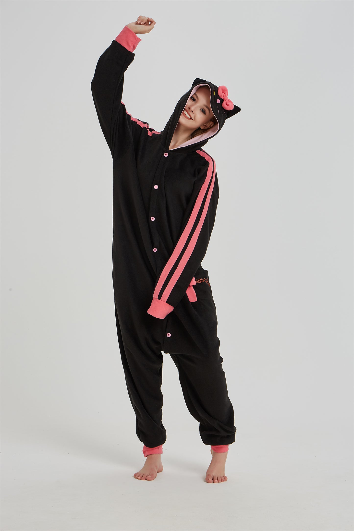 Rubylong Black KT Cat Onesie