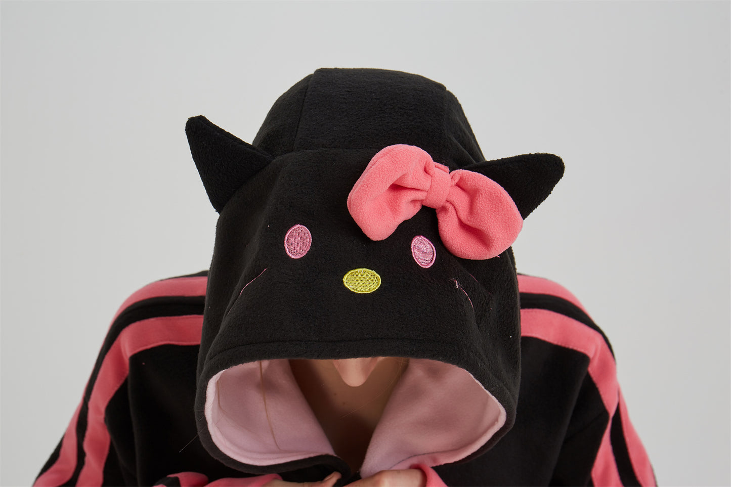 Rubylong Black KT Cat Onesie