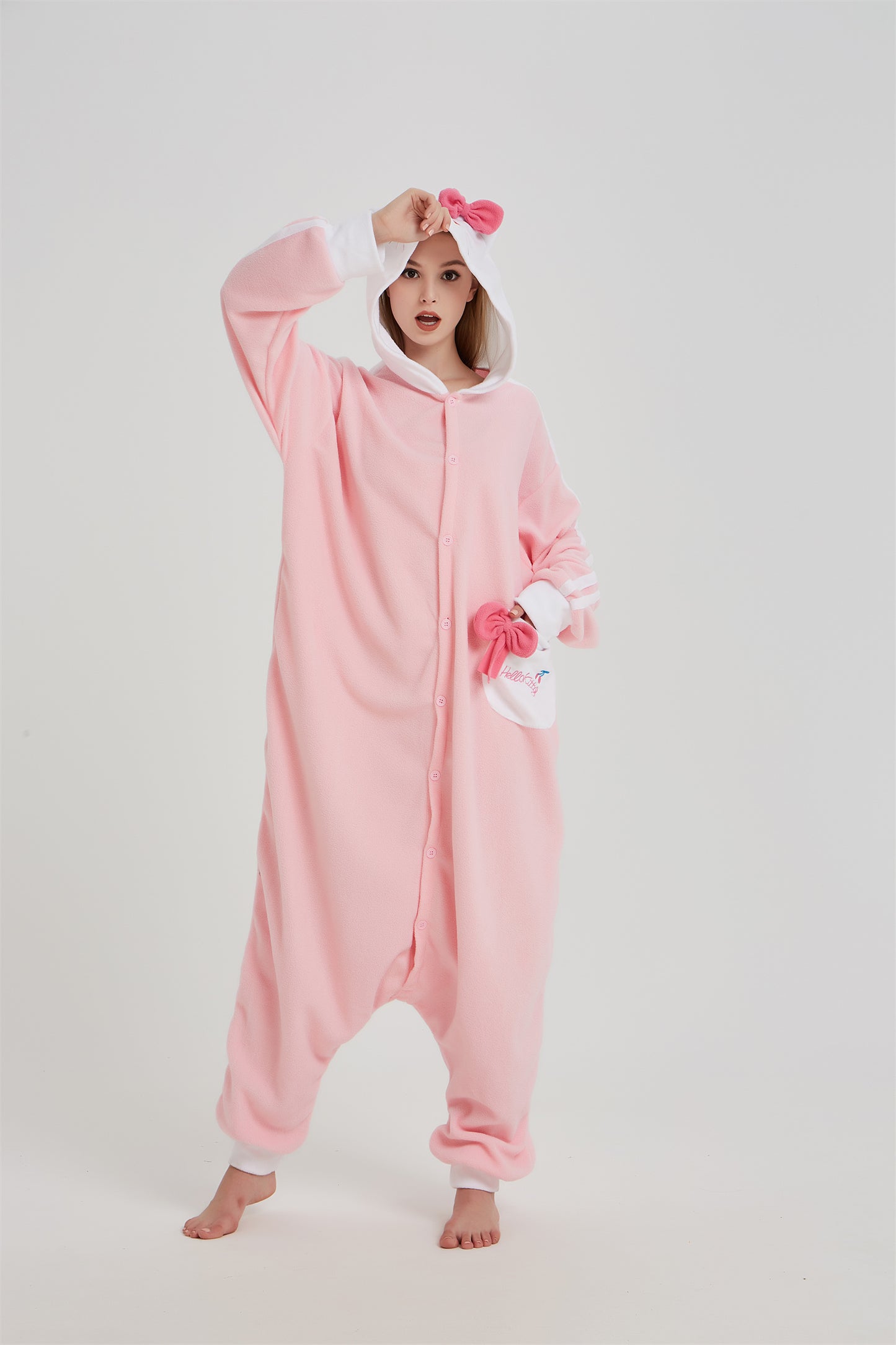 Rubylong Pink KT Cat Onesie