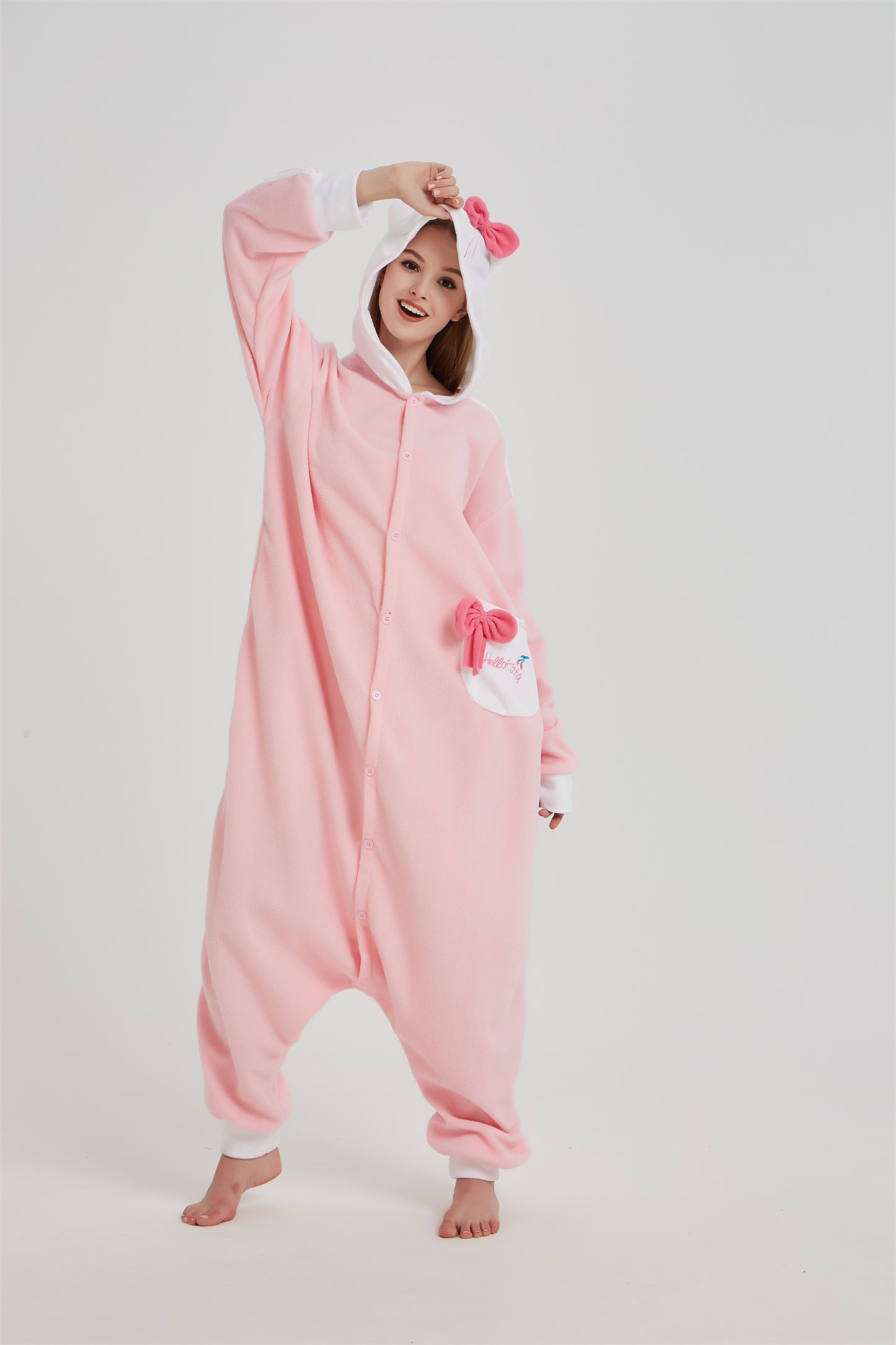 Rubylong Pink KT Cat Onesie