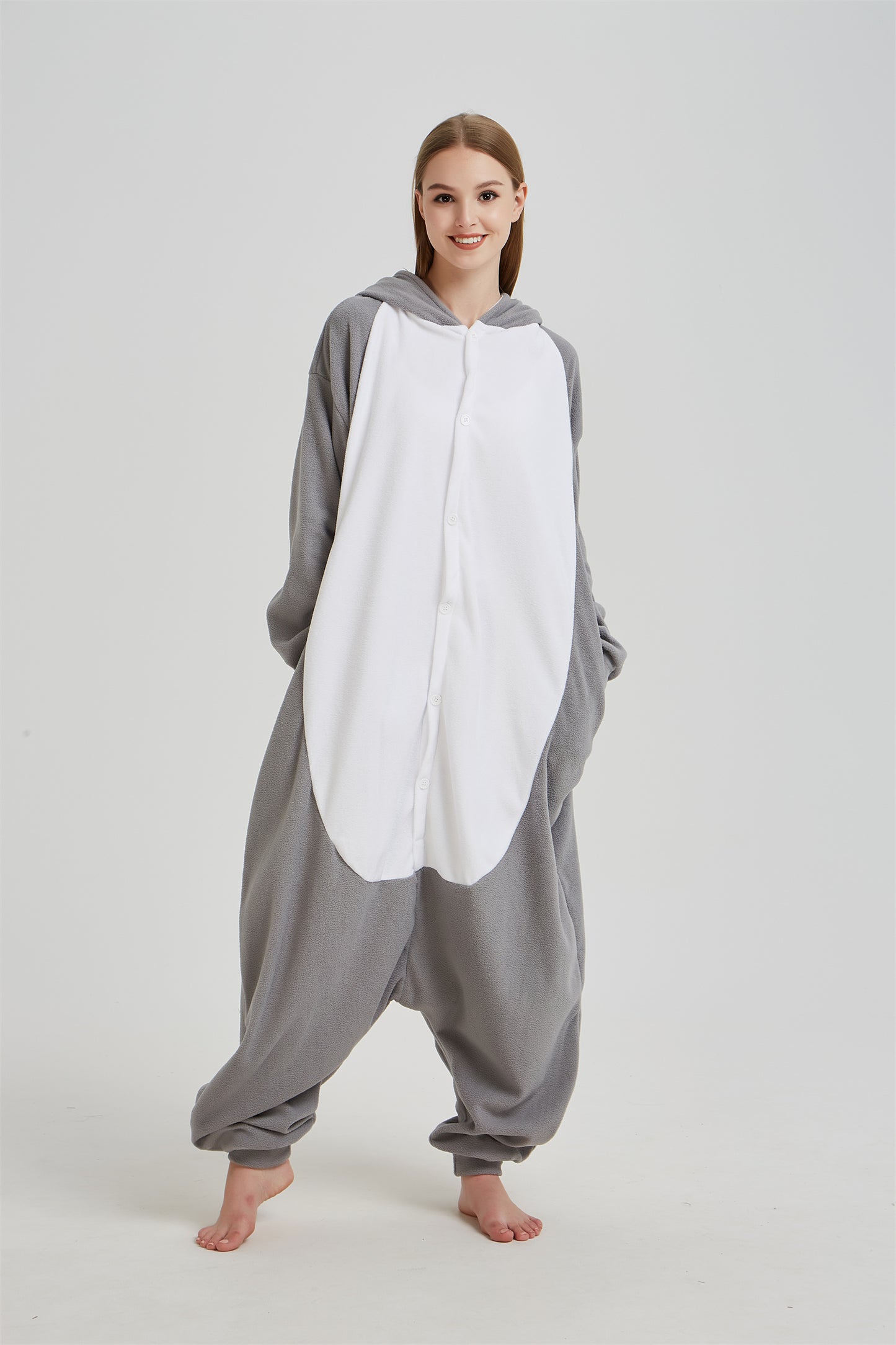 Rubylong Grey Wolf Onesie