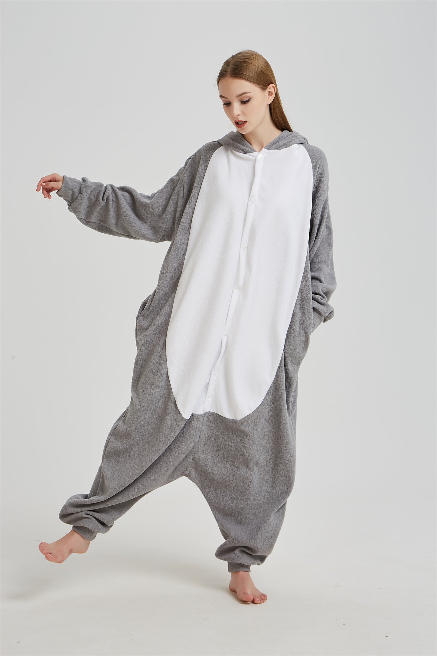 Rubylong Grey Wolf Onesie