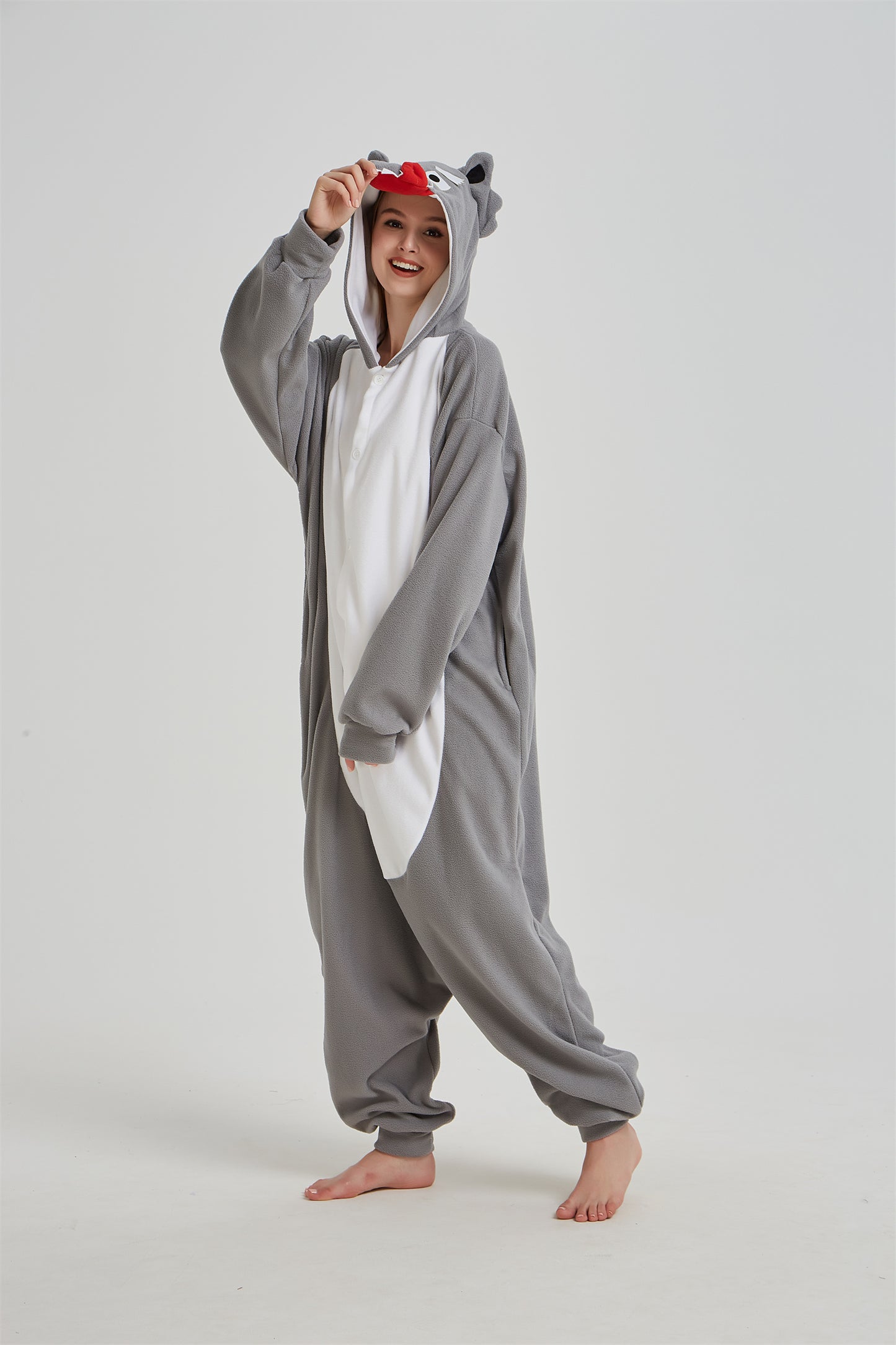 Rubylong Grey Wolf Onesie