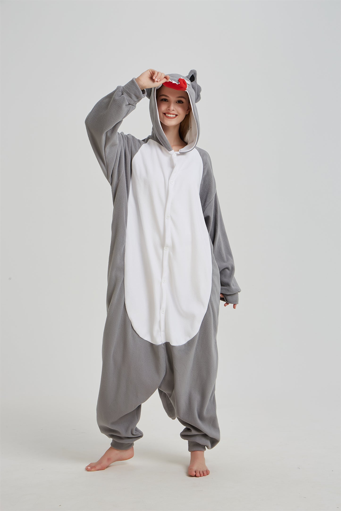 Rubylong Grey Wolf Onesie