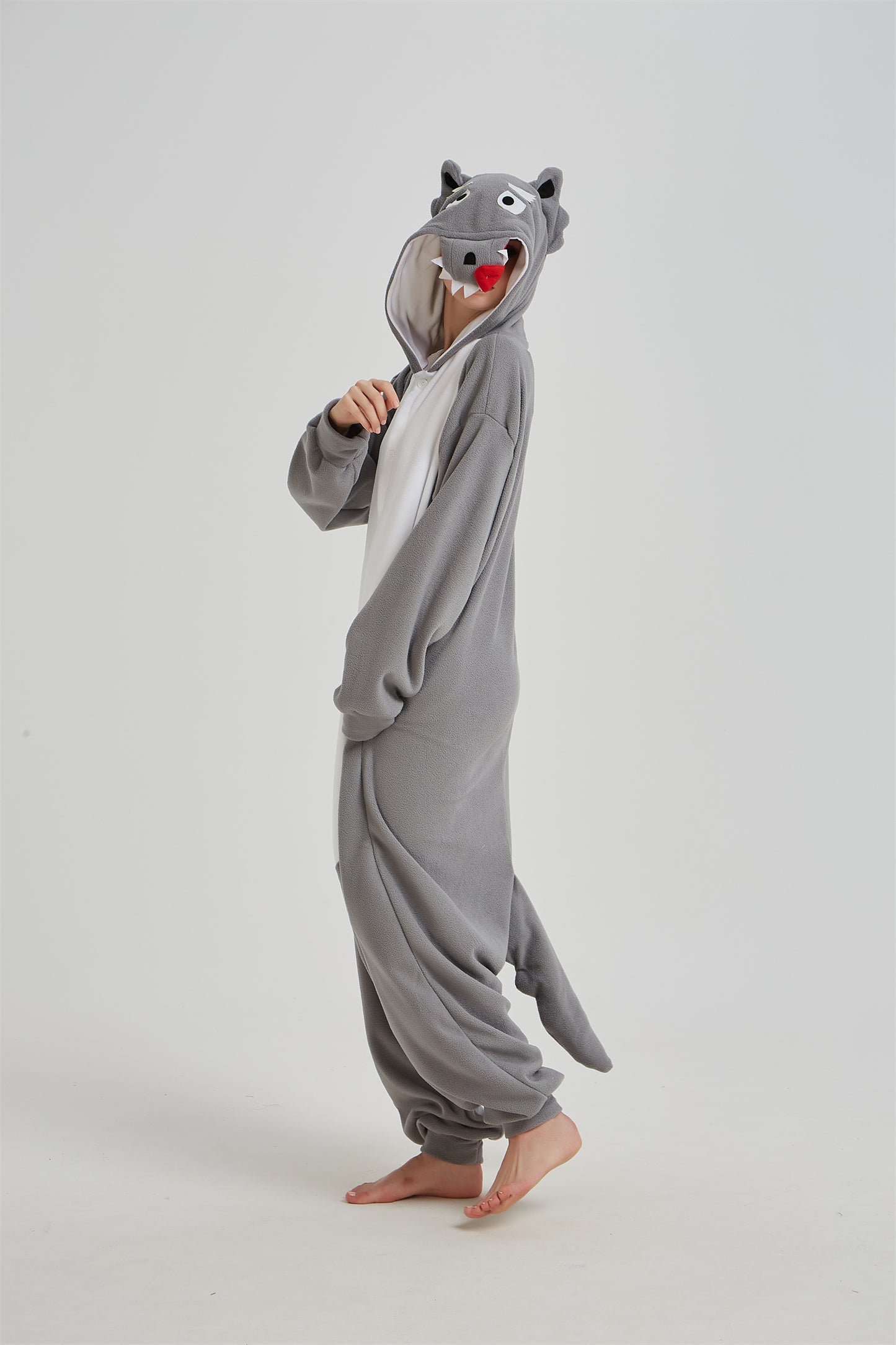 Rubylong Grey Wolf Onesie