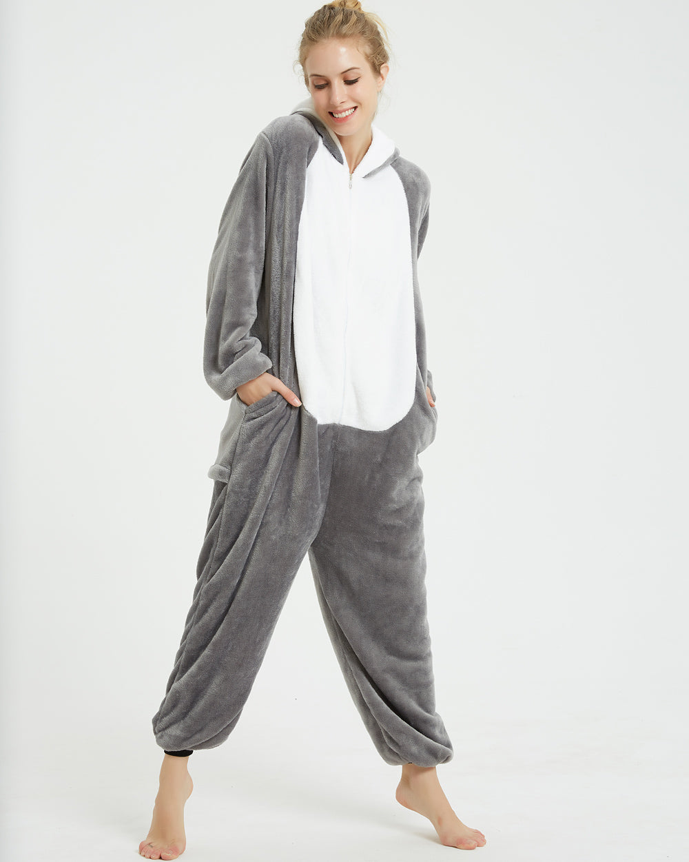 Rubylong Grey Husky Onesies