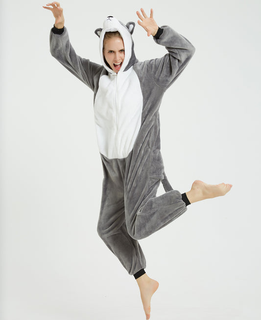 Rubylong Grey Husky Onesies