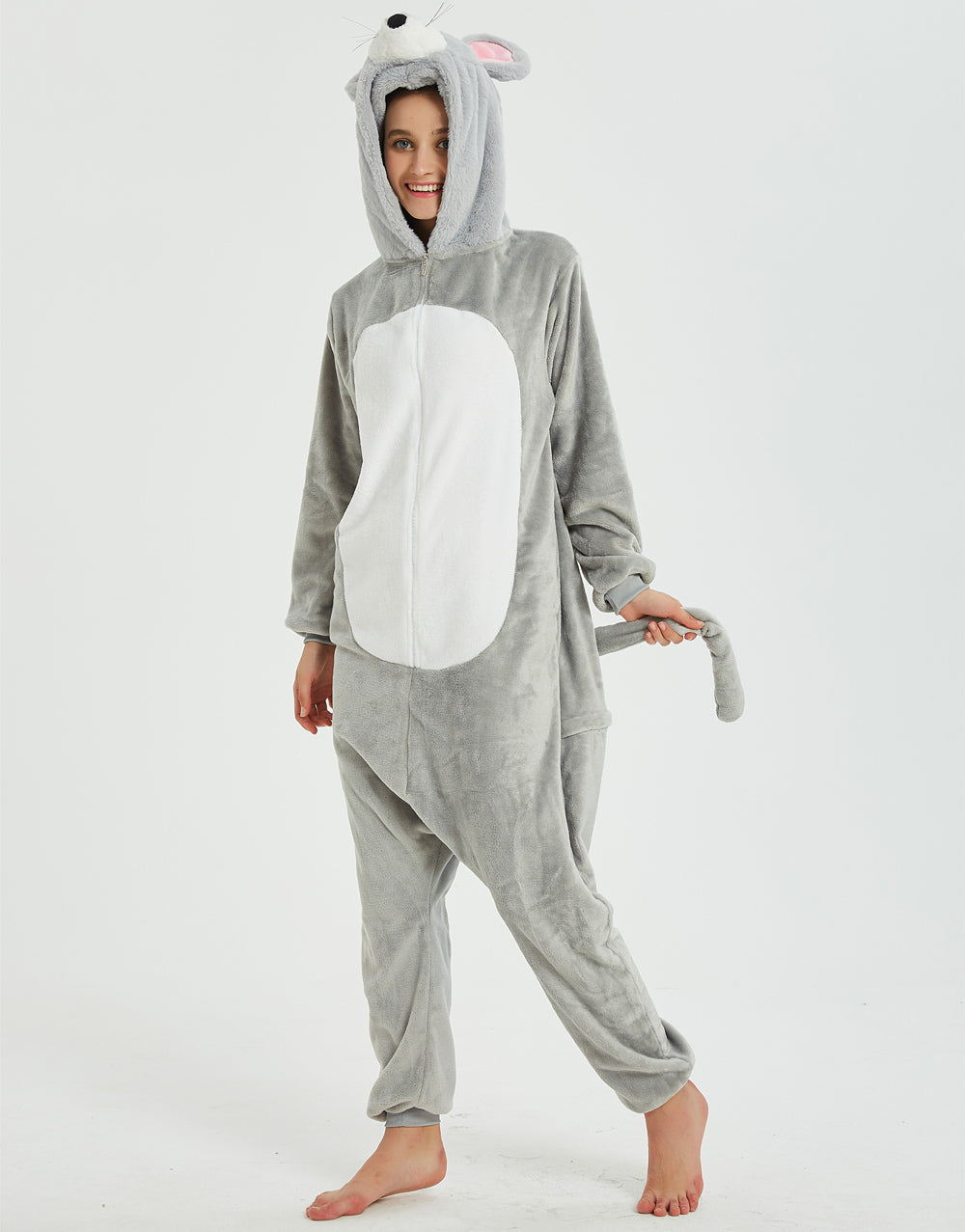 Rubylong Grey Rat Onesies