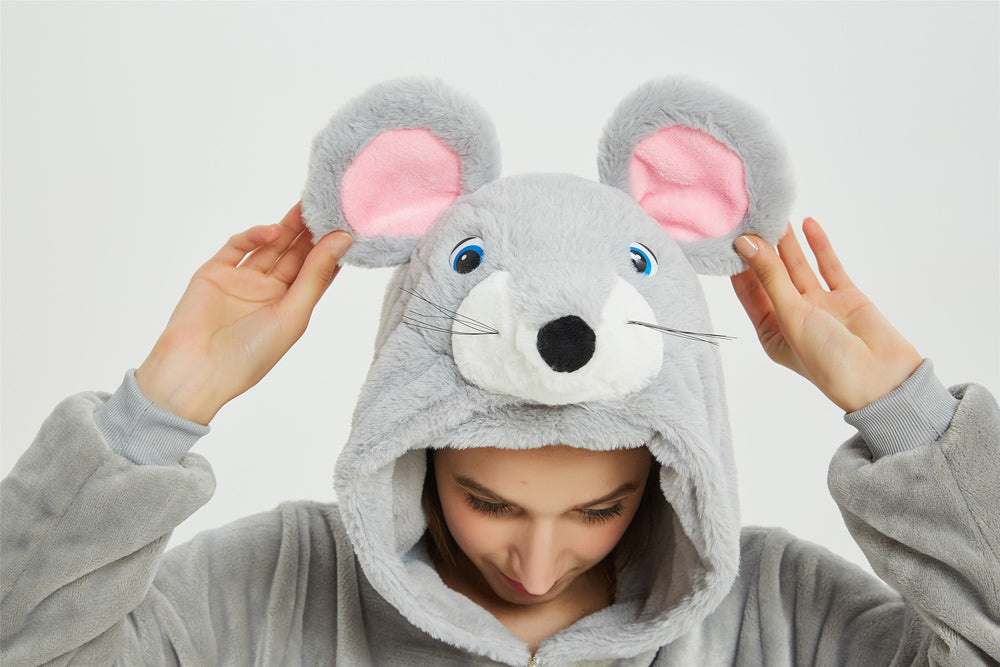 Rubylong Grey Rat Onesies