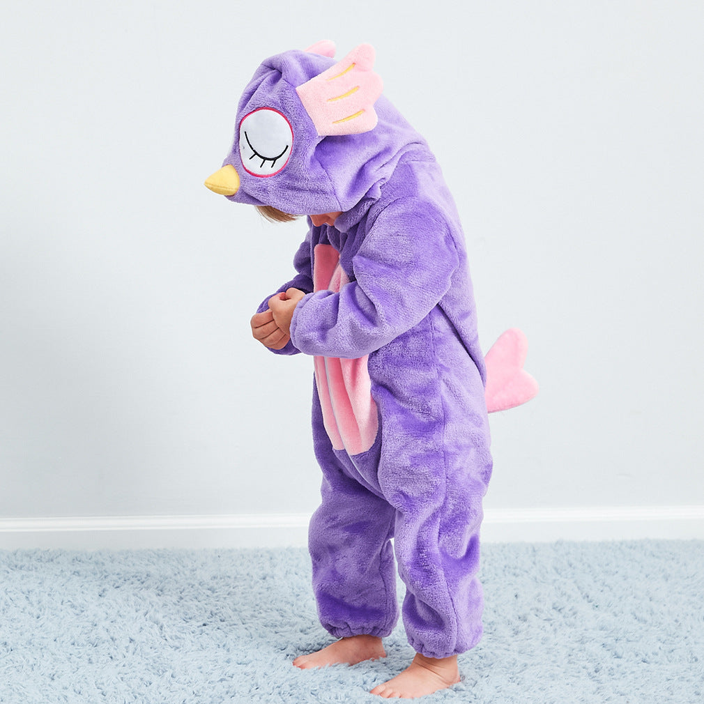 Rubylong Purple Owl Romper