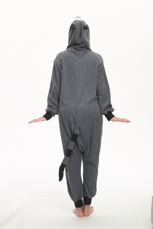 Rubylong Grey Raccoon Onesie