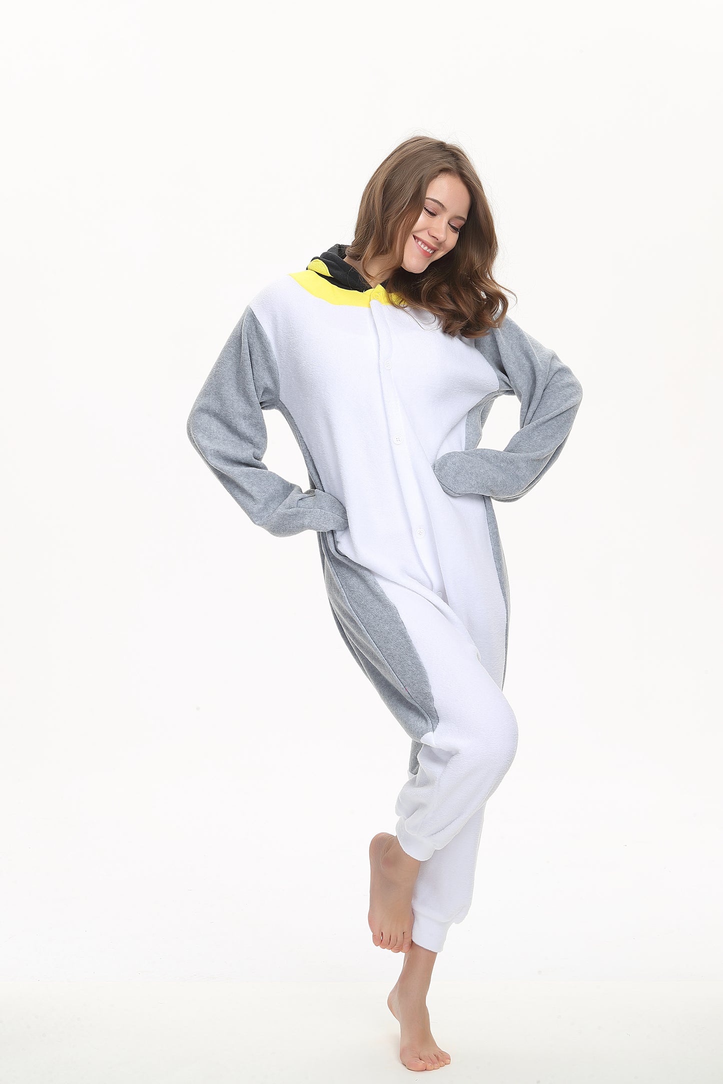 Rubylong Grey Penguin Onesie