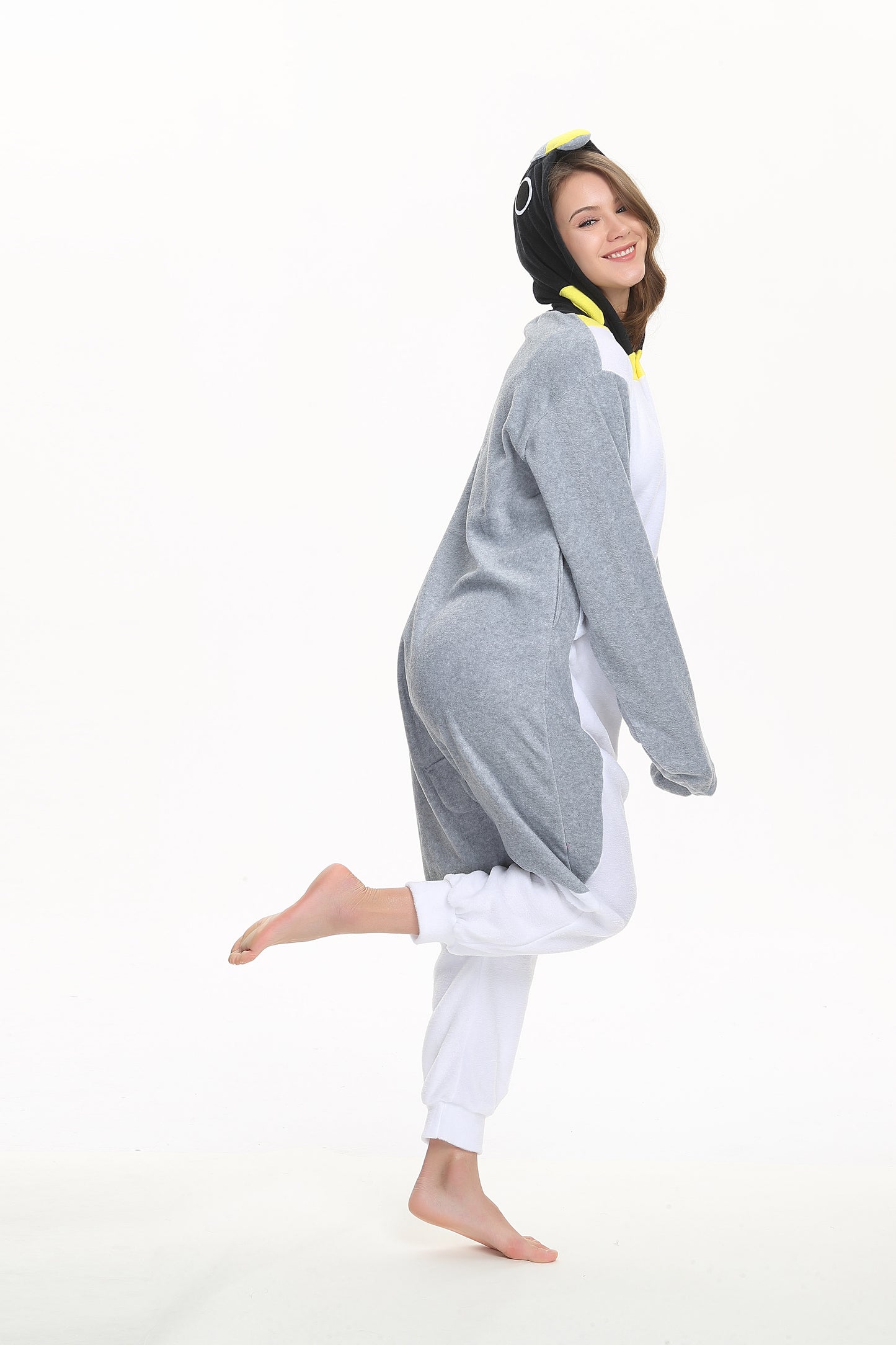 Rubylong Grey Penguin Onesie