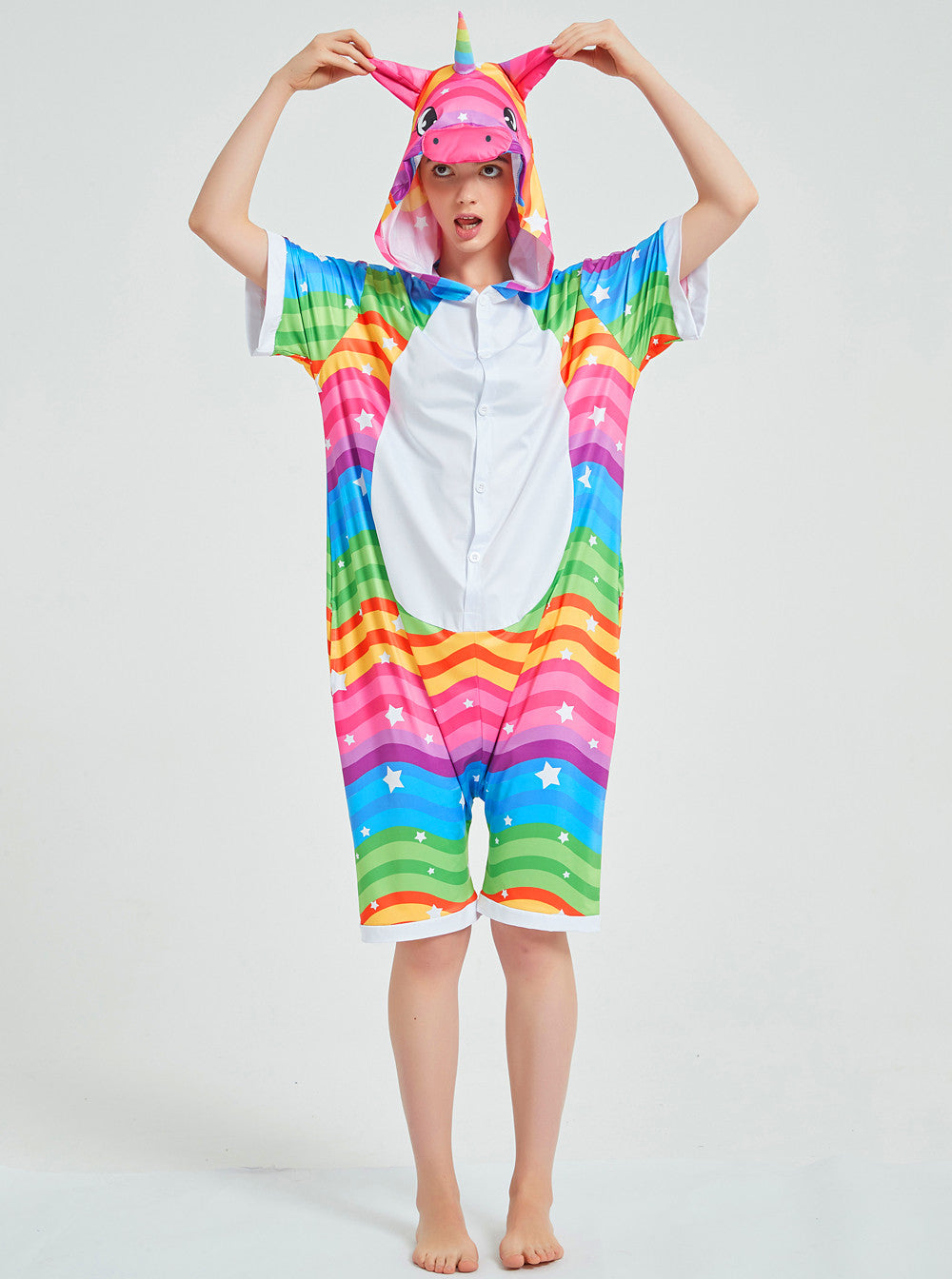 Rubylong Summer Seven Strip Pegasus Onesie