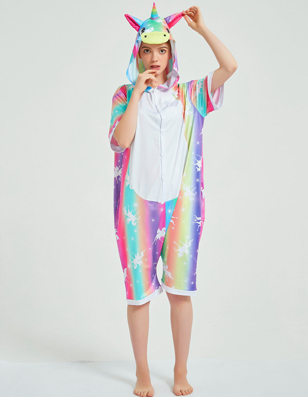 Rubylong Summer Color Strip Pegasus Onesie