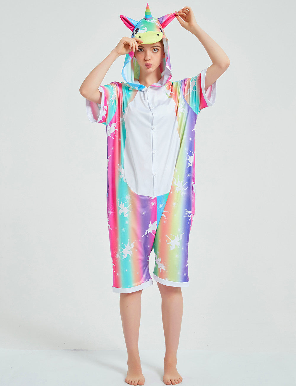 Rubylong Summer Color Strip Pegasus Onesie