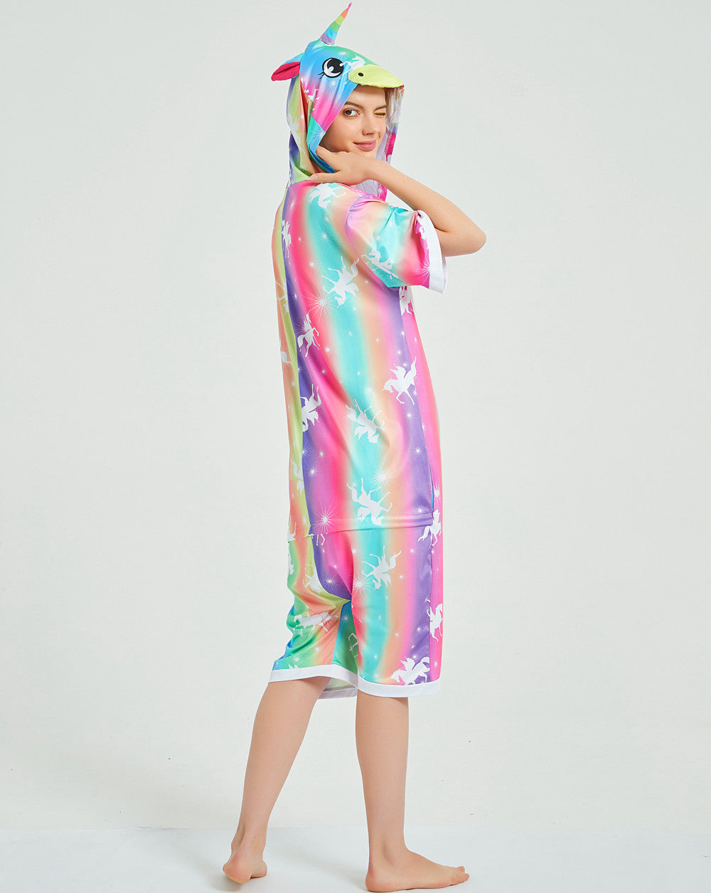 Rubylong Summer Color Strip Pegasus Onesie