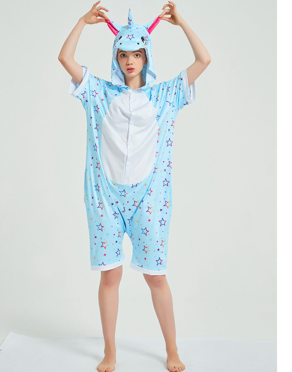 Rubylong Summer Blue Star Pegasus Onesie