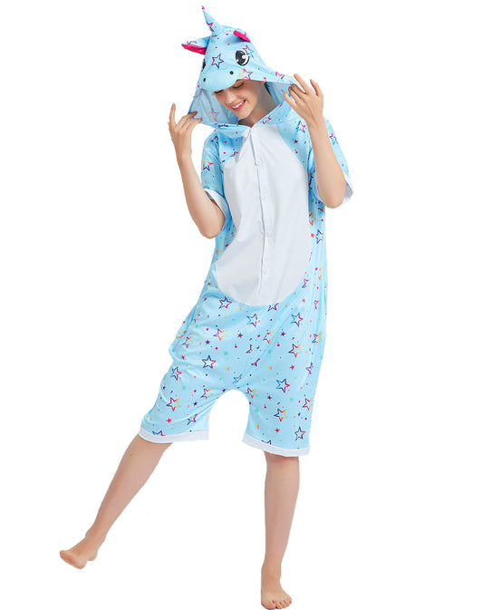 Rubylong Summer Blue Star Pegasus Onesie