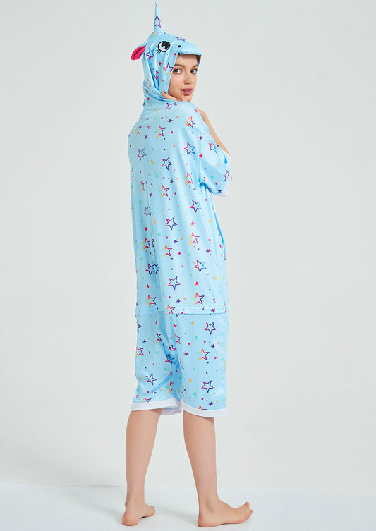 Rubylong Summer Blue Star Pegasus Onesie