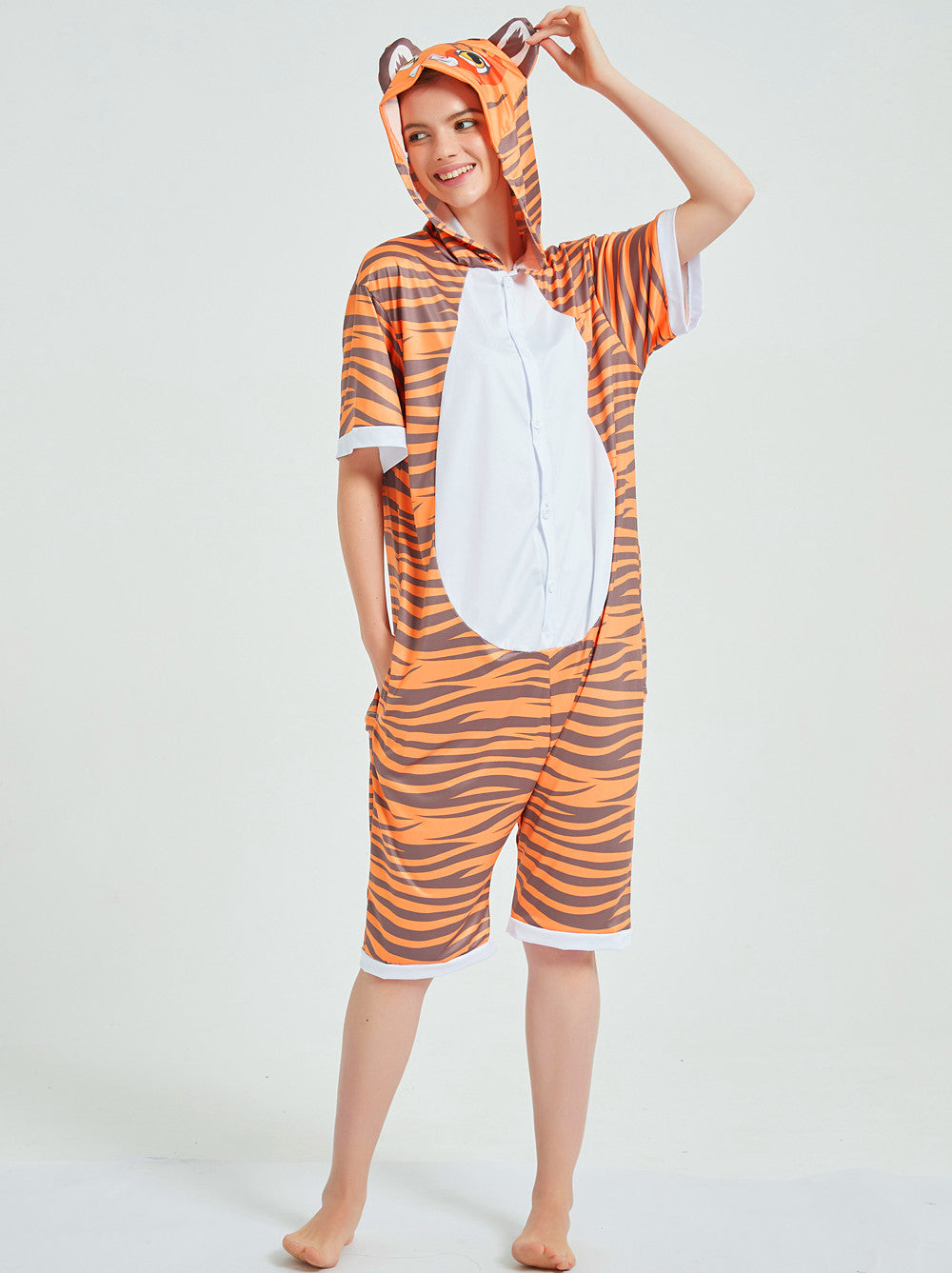 Rubylong Summer Jumping Tiger Onesie