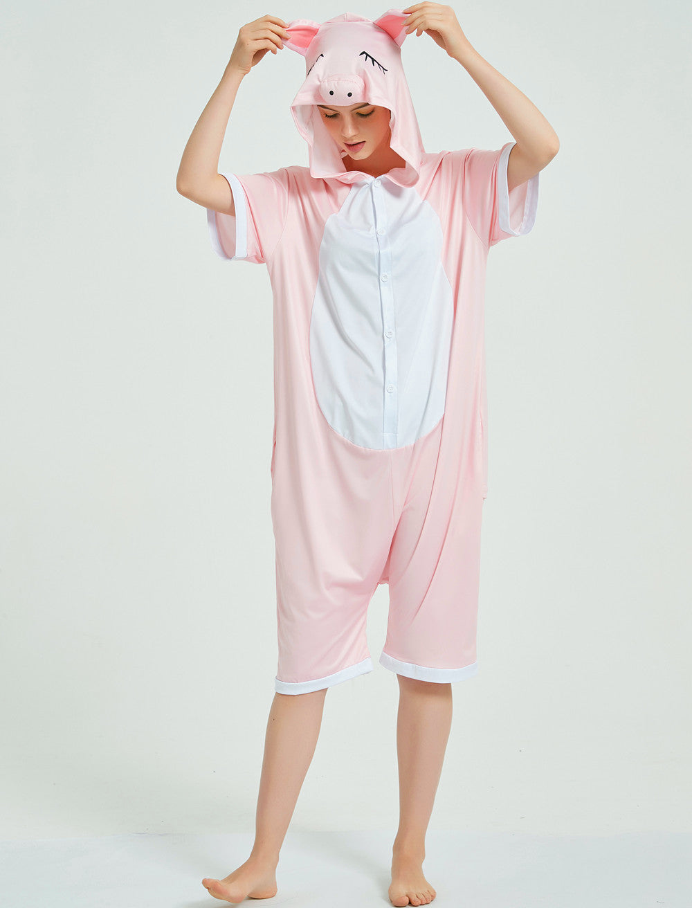 Rubylong Summer Pink Pig Onesie