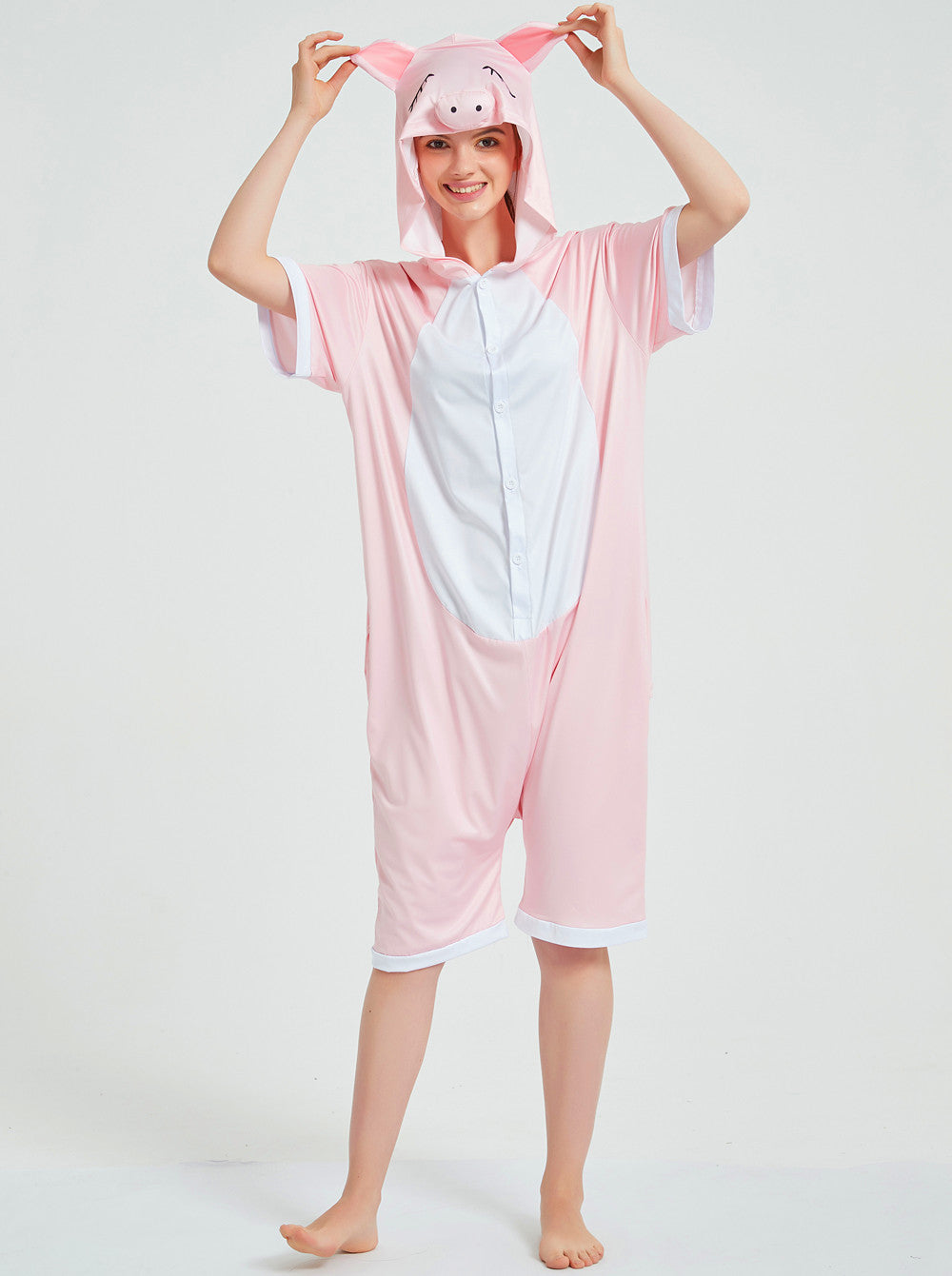 Rubylong Summer Pink Pig Onesie