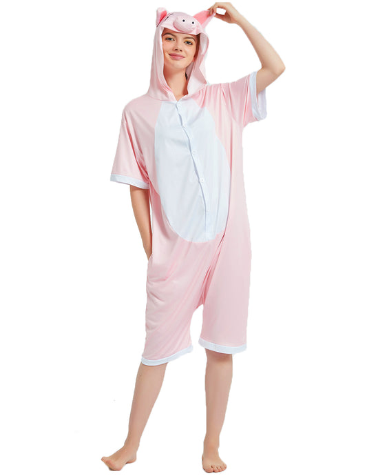 Rubylong Summer Pink Pig Onesie