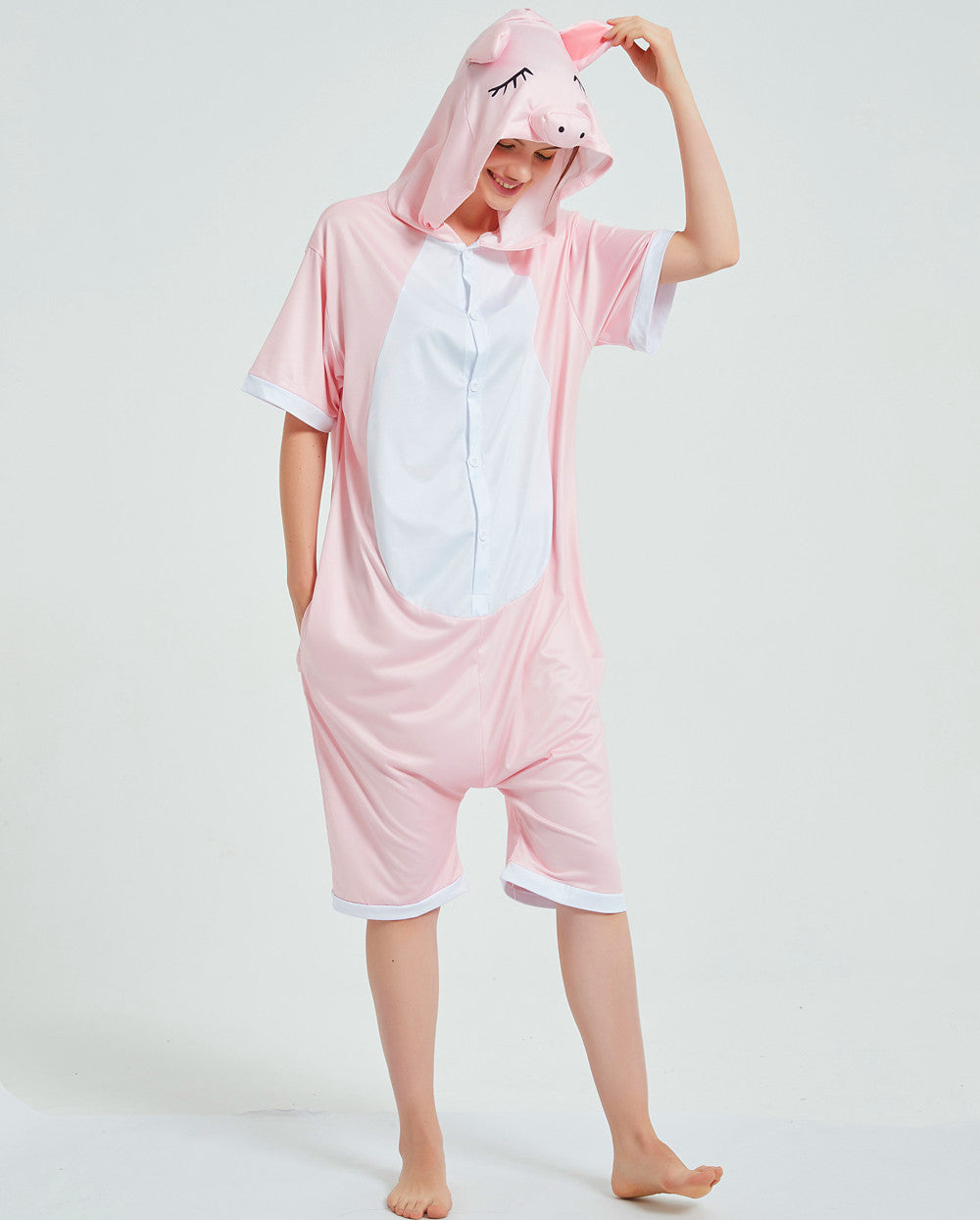 Rubylong Summer Pink Pig Onesie