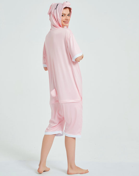 Rubylong Summer Pink Pig Onesie