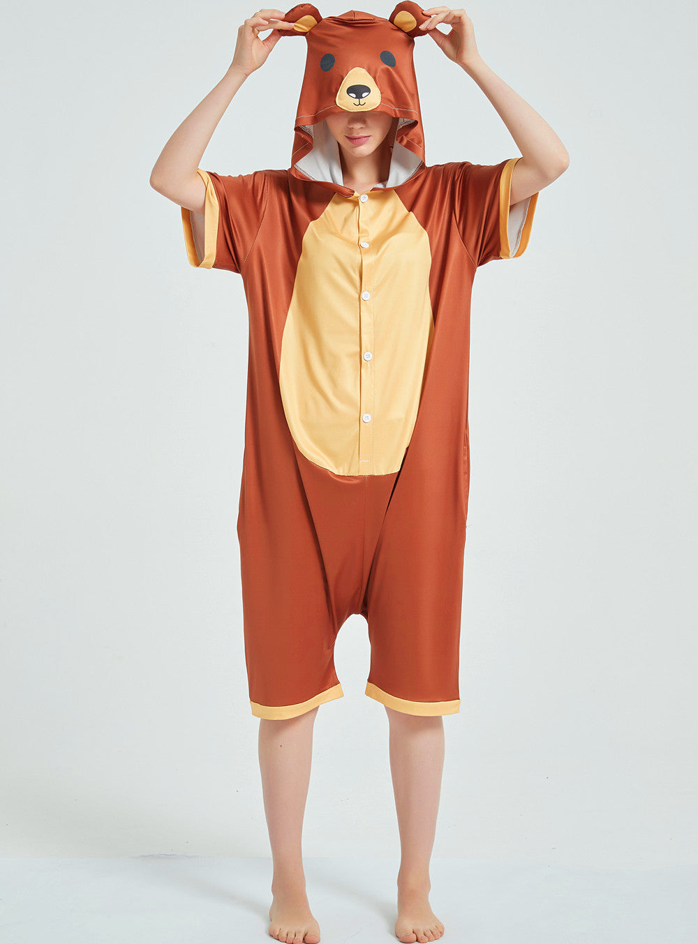 Rubylong Summer Brown Bear Onesie