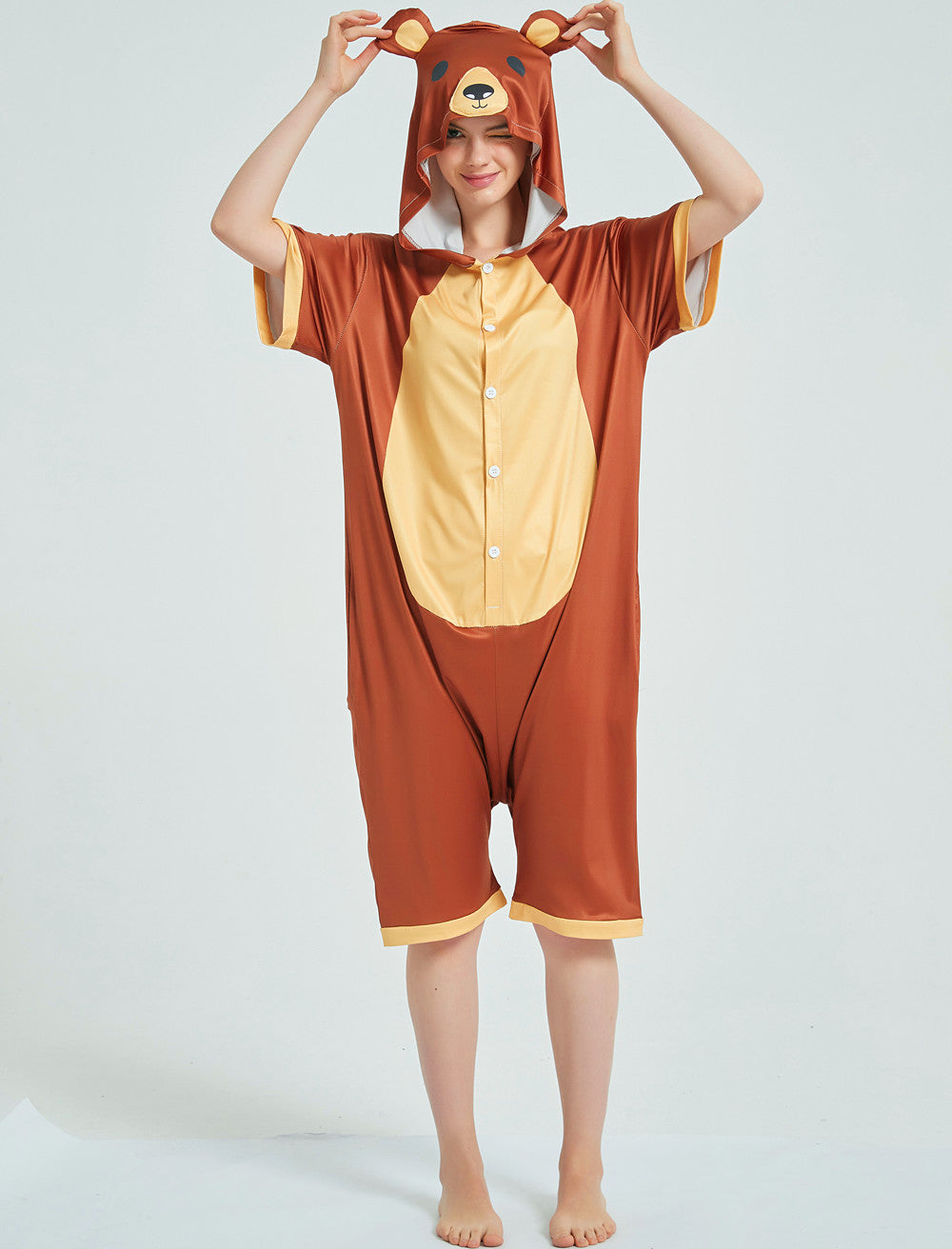 Rubylong Summer Brown Bear Onesie