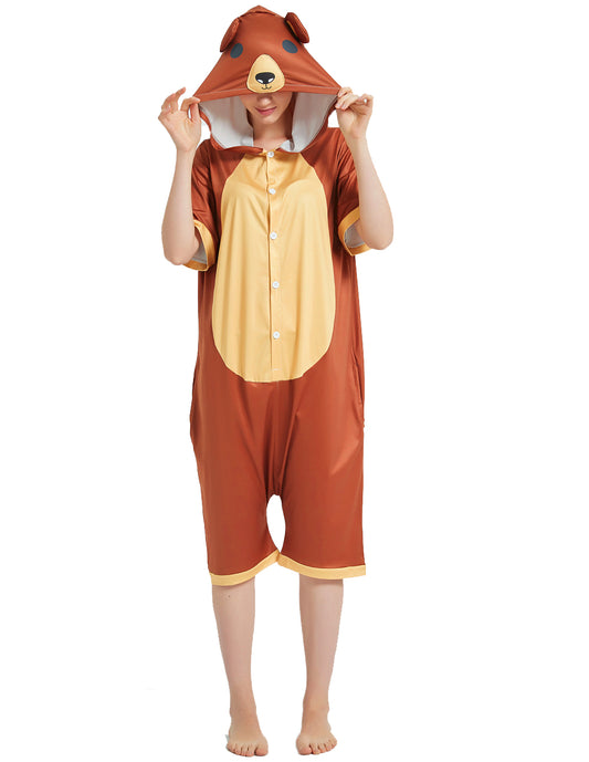 Rubylong Summer Brown Bear Onesie